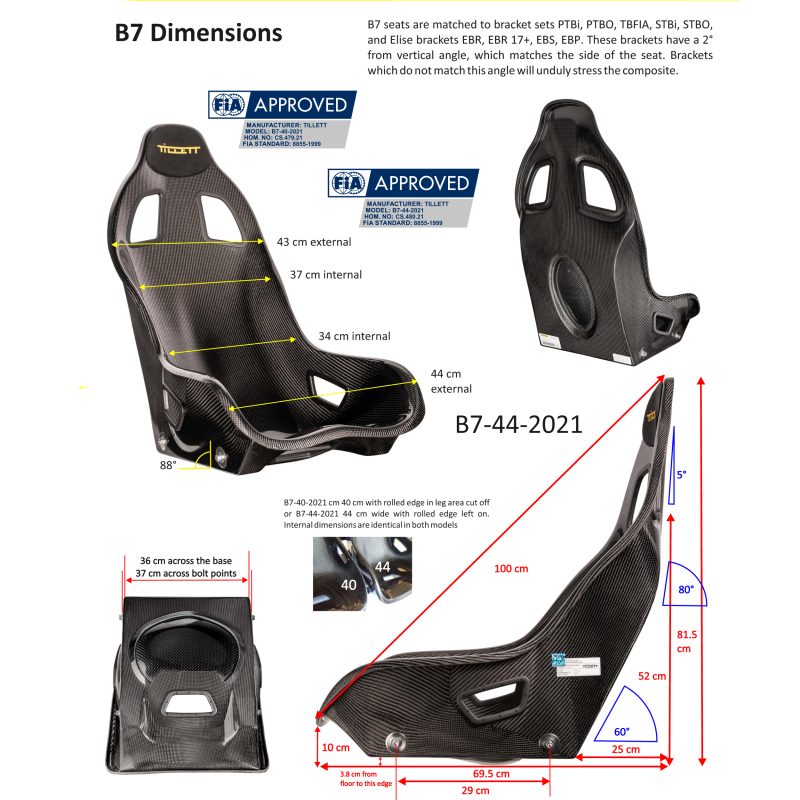 Tillett Sedile auto B7 / B7 XL - FIA approved - immagine 6