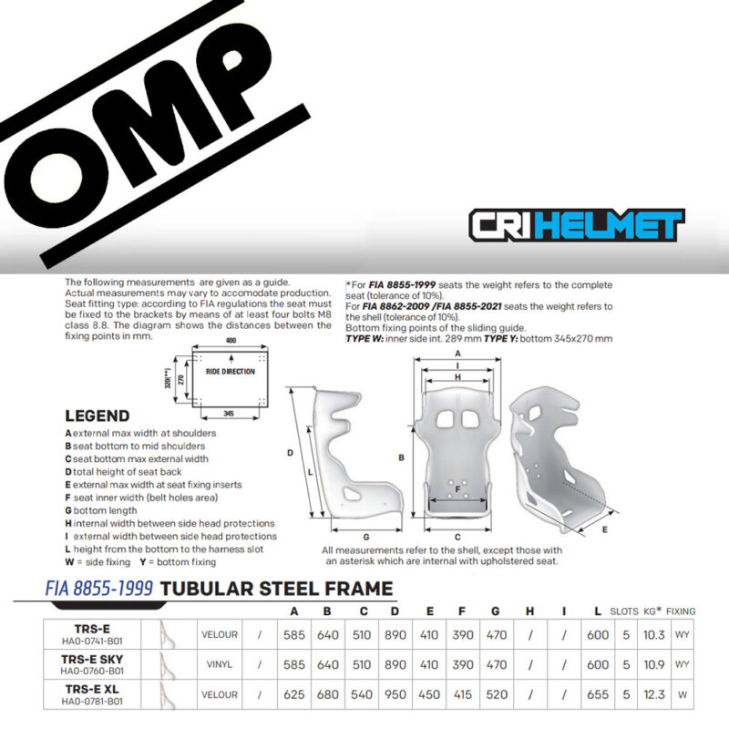 OMP Sedile TRS-E - immagine 8