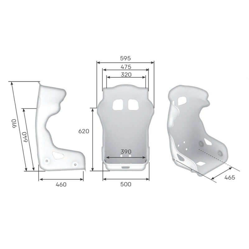 OMP Sedile HTC-EVO fiberglass/carbon (FIA 8855-2021) - immagine 5